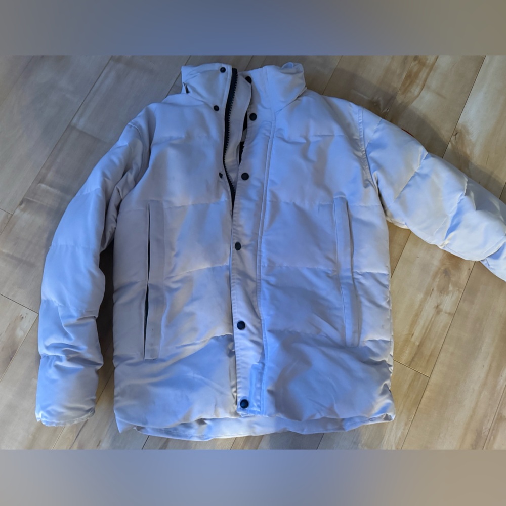 Canada Goose kids Snowy Owl cream Puffer Jacket